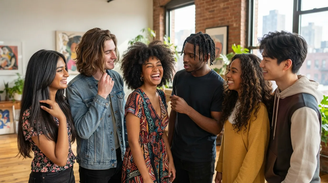 Men with straight, wavy, curly, coily, and tightly textured hair showing different natural hairstyle patterns
