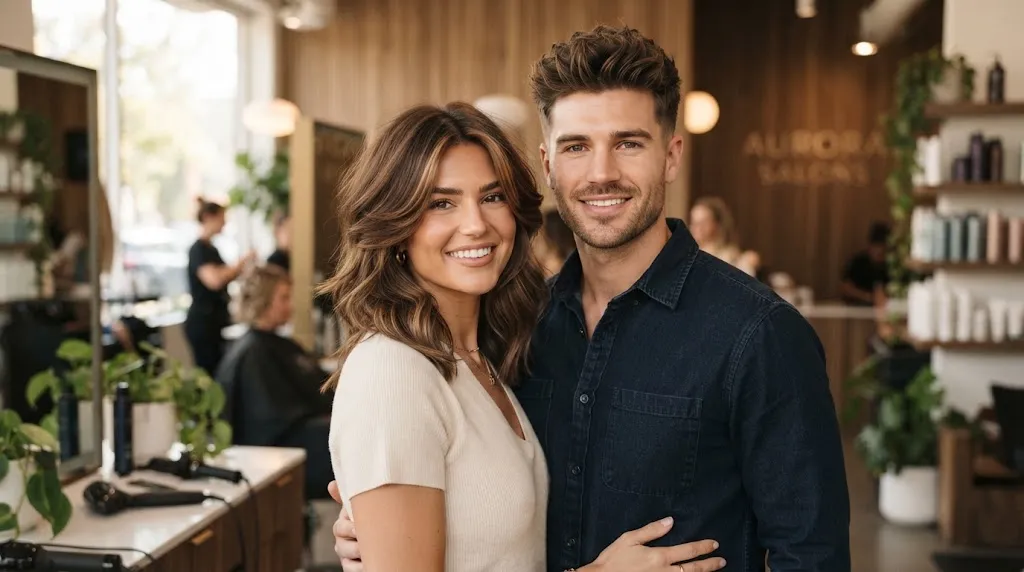 Professional hairstyles and modern haircuts designed to flatter square face shapes for both women and men