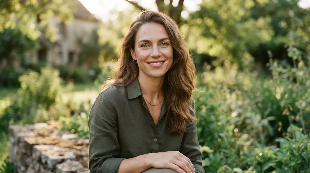 A confident woman with a well-defined and strong jawline showcasing a flattering haircut that complements her facial structure.