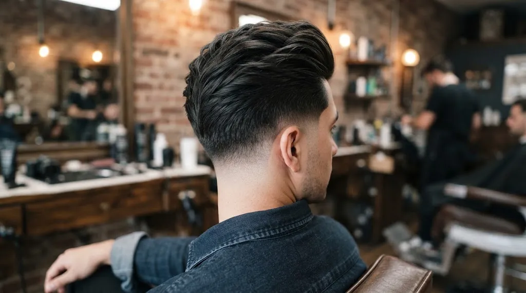A professional side-back view of a man showing the ideal hair length required for a perfectly styled back hairstyle