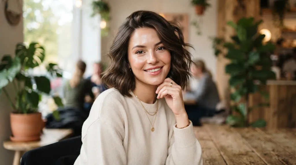 A beautiful, modern, and healthy hairstyle for girls, showcasing trendy texture and soft natural lighting.