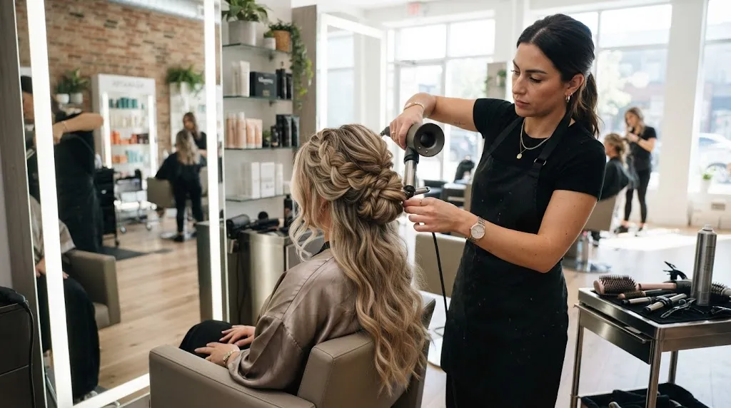 Professional hairstylist demonstrating advanced long hair styling and moisture-locking techniques for summer 2026