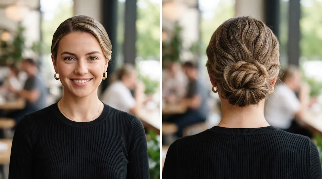 Indian hairstyle that looks neat from the front and textured from the back