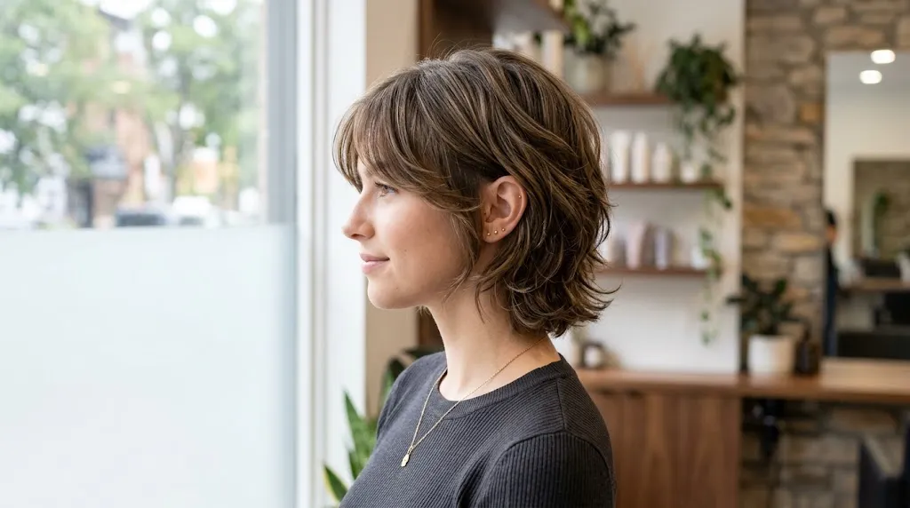 Modern and trendy Siete haircut for girls with soft textured layers and stylish salon finish